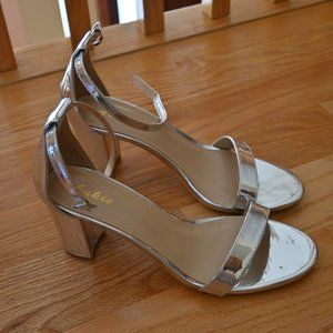 Silver Strappy Heels